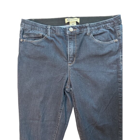 Democracy Jeans Womens Size 14 Ab Technology‎ Dark Wash Skinny Leg Ankle Skimmer - Picture 2 of 10